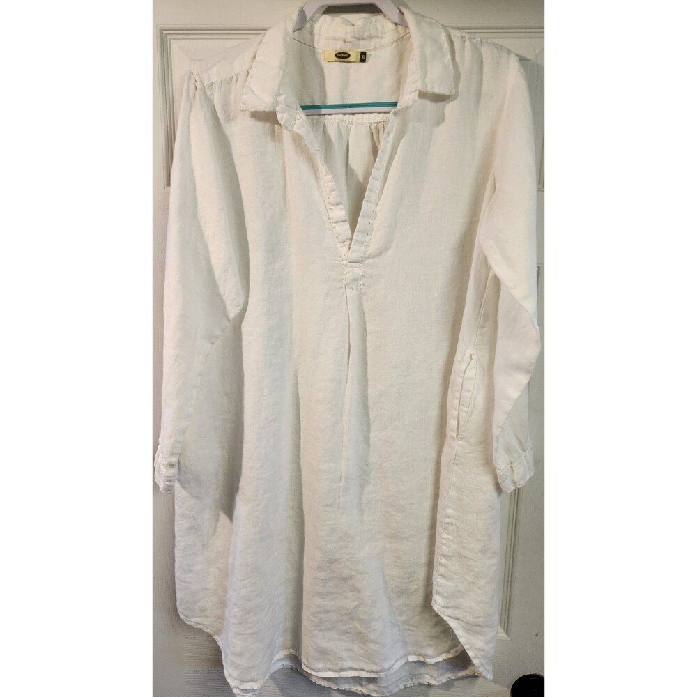 Dolma 100% Linen V-neck Dress Size XL